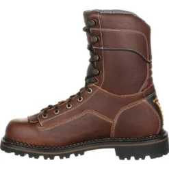 Georgia Boots: Men's Brown GB00238 Composite Toe Waterproof AMP Logger Low Heel Boots -Men Shoes Store gb00238 5 large