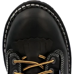 Georgia Boots: Men's GB00603 Black Plain Toe 8" USA Made Logger Waterproof Work Boot -Men Shoes Store gb00603 birdseye