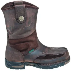 Georgia Boots: Waterproof Men's Brown EH G4603 Moc Steel Toe Athens 10-Inch Wellington Boots -Men Shoes Store georgia g4403 o 01 1