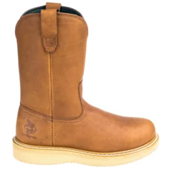 Georgia Boots: Men's G5353 Steel Toe Brown EH Wellington Chemical-Resistant Wedge Boots -Men Shoes Store georgia g5153 o 01