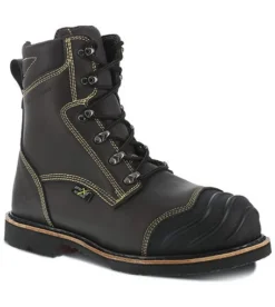 Iron Age Boots: Men's IA0121 Brown Composite Toe Forgefighter 10" Met Guard Work Boot