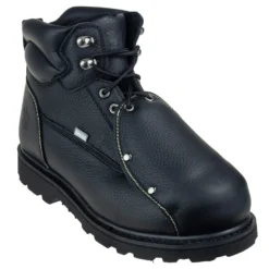 Iron Age Boots: Mens IA5016 Black Ground Breaker Met Guard Steel Toe EH Work Boots
