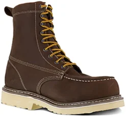 Iron Age Boots: Men's IA5082 BRN Brown 8" Wedge Work Boot, Comp Toe
