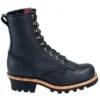 Chippewa Boots: Men's Steel Toe EH 73020 Black Logger Boots