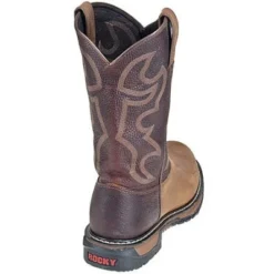 Rocky Boots: Men's Round Toe Slip-Resistant Cowboy Boots 2732 -Men Shoes Store image 50653