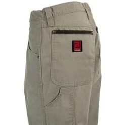Wrangler Riggs Jeans: Men's Dark Khaki 3W020 DK Cotton Ripstop Carpenter Jeans