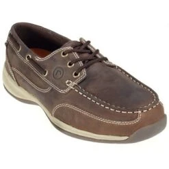 Rockport Works Shoes: Men's Steel Toe EH Leather Boat Shoes RK6736 -Men Shoes Store image 75090
