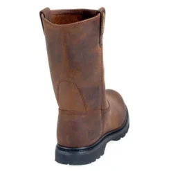 Caterpillar Boots: Men's Brown Revolver Slip-On 72191 Wellington Slip-Resistant Boots -Men Shoes Store image 85168
