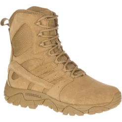 Merrell Boots: Unisex J099355 Tan Moab 2 Defense Slip Resistant Tactical Work Boot -Men Shoes Store j099355