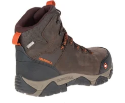 Merrell Boots: Men's J15735 Brown Orange Phaserbound Composite Toe Waterproof Work Hiker -Men Shoes Store j15735 1