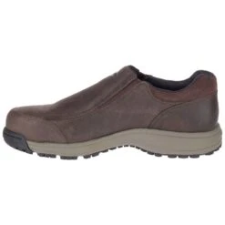 Merrell Shoes: Men's J20995 Brown Sutton Moc Steel Toe Slip Resistant Slip On Work Shoe -Men Shoes Store j20995 1