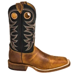 Justin Boots: BR740 Men's Brown Leather Caddo Cowboy Boots -Men Shoes Store justin br740 o 01