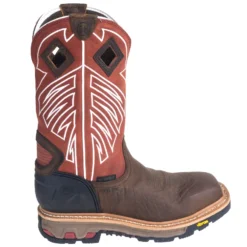 Justin Boots: Men's WK2115 Waterproof Steel Toe EH Dark Chestnut Pull-On Boots -Men Shoes Store justin wk2115 o 01