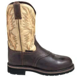 Justin Boots: Men's SE4661 Brown Stampede Steel Toe Cowboy Boots -Men Shoes Store justin wk4661 o 01