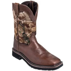 Justin Boots: Men's SE4676 RealTree Square Toe Cowboy Boots -Men Shoes Store justin wk4676 p 01