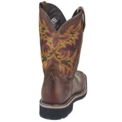 Justin Boots: Men's SE4681 Brown Square Toe Stampede Boots -Men Shoes Store justin wk4681 080 b 01