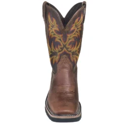 Justin Boots: Men's SE4681 Brown Square Toe Stampede Boots -Men Shoes Store justin wk4681 080 f 01