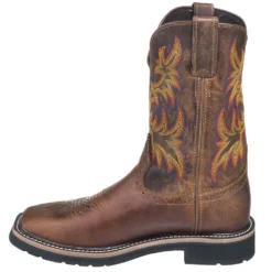 Justin Boots: Men's SE4681 Brown Square Toe Stampede Boots -Men Shoes Store justin wk4681 080 i 01