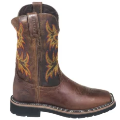 Justin Boots: Men's SE4681 Brown Square Toe Stampede Boots -Men Shoes Store justin wk4681 080 o 01