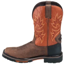 Justin Boots: Men's SE4944 Two Tone Leather EH Cowboy Work Boots -Men Shoes Store justin wk4944 090 i 01