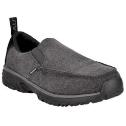 Nautilus Shoes: Men's N1611 Charcoal Aluminum Toe EH Slip Resistant Slip On Lightweight Shoe -Men Shoes Store n1611