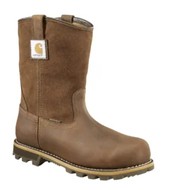Carhartt Boots: Men's CMP1053 Brown Waterproof Slip Resistant Wellington Work Boot -Men Shoes Store o65oohua scaled