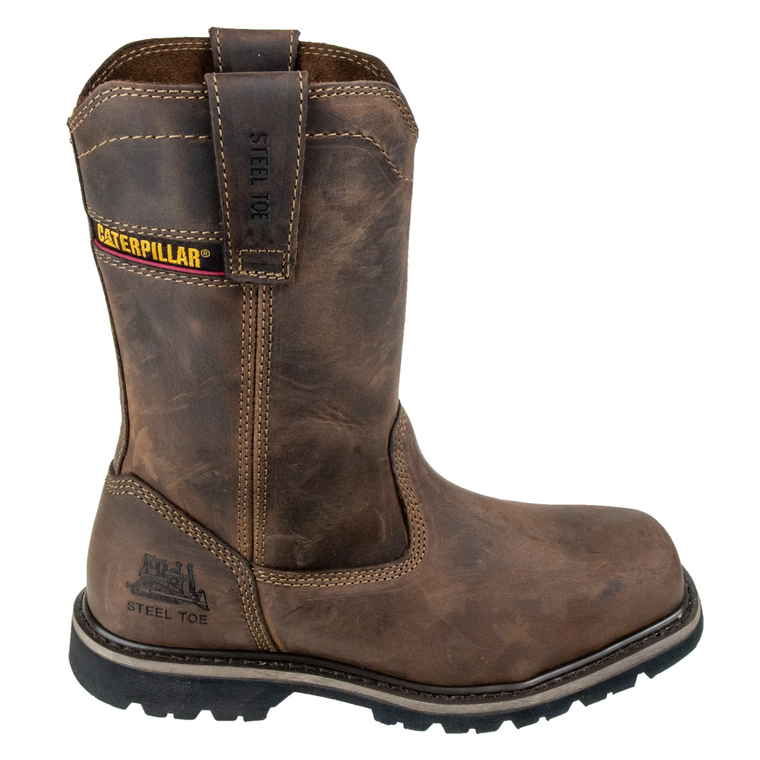 Caterpillar Shoes: Men's 90439 Steel Toe Pull-On Wellston Work Boots 2 Caterpillar Shoes: Men's 90439 Steel Toe Pull-On Wellston Work Boots - Image 2