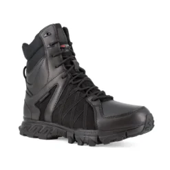 Reebok Boots: Men's RB3455 Black Soft Toe 8" Trailgrip Tactical Waterproof Insulated Side Zipper Work Boot