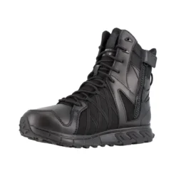 Reebok Boots: Men's RB3455 Black Soft Toe 8" Trailgrip Tactical Waterproof Insulated Side Zipper Work Boot -Men Shoes Store rb3455 03edit