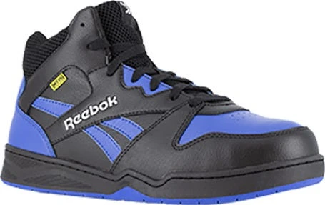 Reebok Shoes: Men's RB4166 Black Blue Composite Toe EH High Top Work Sneaker 1 Reebok Shoes: Men's RB4166 Black Blue Composite Toe EH High Top Work Sneaker