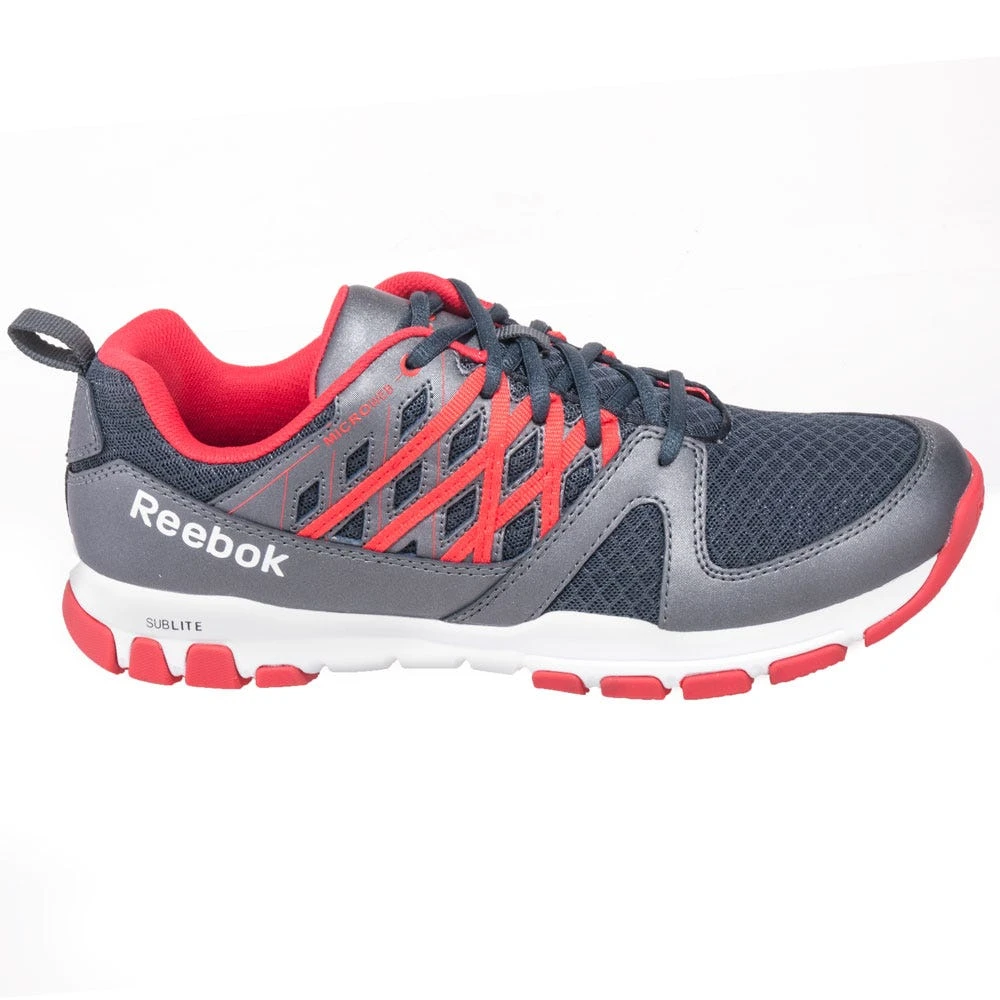 Reebok Shoes: Men's RB4005 Steel Toe EH Grey Sublite Athletic Work Shoes 2 Reebok Shoes: Men's RB4005 Steel Toe EH Grey Sublite Athletic Work Shoes - Image 2