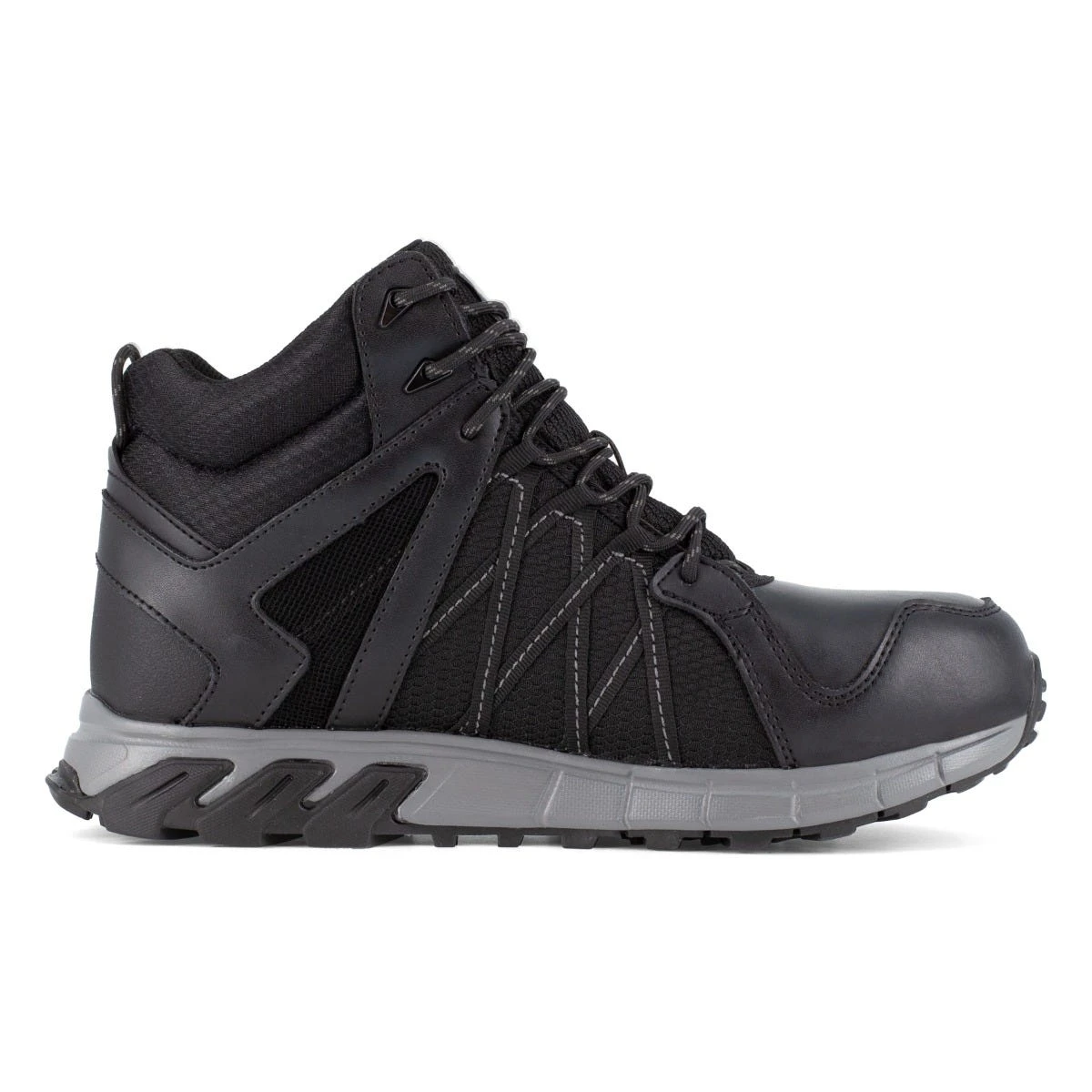 Reebok Footwear: Men's RB3401 Trailgrip Hitop Black Grey Waterproof Boots 4 Reebok Footwear: Men's RB3401 Trailgrip Hitop Black Grey Waterproof Boots - Image 4