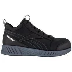 Reebok Shoes: Men's RB4302 Black Grey Fusion Formidable Mid Composite Toe ESD Slip Resistant Athletic Shoe