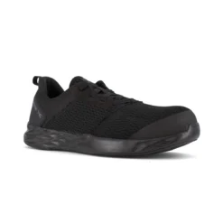 Reebok Shoes: Men's RB4672 Black Astroride Strike EH Composite Toe Slip Resistant Athletic Shoe