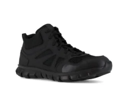 Reebok Boots: Men's Sublite Non-Metallic Black RB8405 Slip-Resistant Duty Boots -Men Shoes Store reebok rb8405 sublite cushion tactical 02