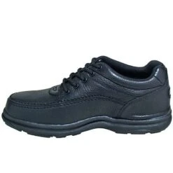 Rockport Works Shoes: Mens' RK6761 World Tour Black Leather Steel Toe Oxford Shoe -Men Shoes Store rk6761st worksi 01