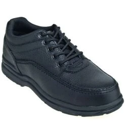 Rockport Works Shoes: Mens' RK6761 World Tour Black Leather Steel Toe Oxford Shoe -Men Shoes Store rk6761st worksp 01
