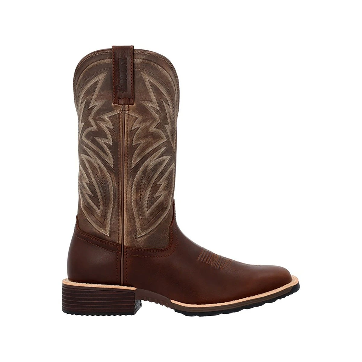 Rocky Boots: Men's RKW0405 Brown Soft Toe 12" Tall Oaks Western Pull On Boot 2 Rocky Boots: Men's RKW0405 Brown Soft Toe 12" Tall Oaks Western Pull On Boot - Image 2
