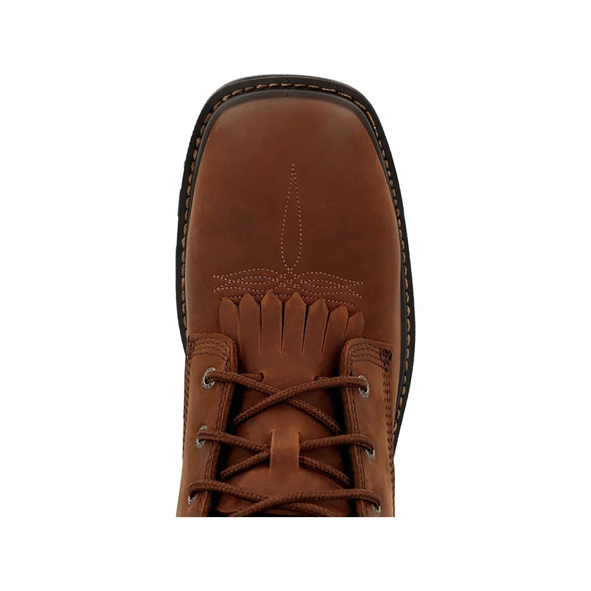 Rocky Boots: Men's RKW0407 Dark Brown Composite Square Toe Rams Horn Western Boot 6 Rocky Boots: Men's RKW0407 Dark Brown Composite Square Toe Rams Horn Western Boot - Image 6