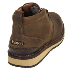 Rockport Works Shoes: Men's RK2801 Brown Prestige Point Steel Toe Chukka -Men Shoes Store rockport rk2801 b 001
