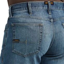Ariat Rebar Jeans: Men's 10039288 Edgewood Rebar M5 Basic Stackable Straight Leg Jeans -Men Shoes Store s22 mns work 10039288 detail02