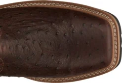 Justin Boots: Men's SE4835 Brown Ostrich Print Composite Square Toe Derrickman Cowboy Work Boots -Men Shoes Store se4835 617x563 top