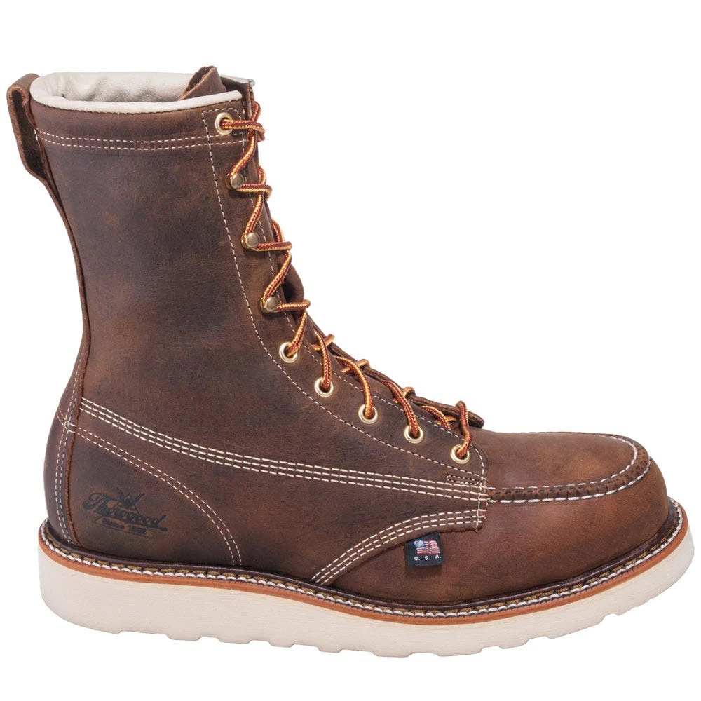 Thorogood Boots: Men's 804-4478 USA-Made Brown EH Steel Toe Work Boots 3 Thorogood Boots: Men's 804-4478 USA-Made Brown EH Steel Toe Work Boots - Image 3