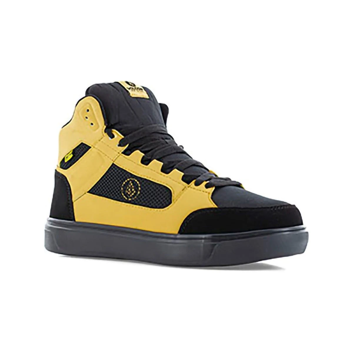 Volcom Shoes: Men's VM30239 Black Yellow Composite Toe Internal Met Guard Evolve EH Skater Work Shoe 1 Volcom Shoes: Men's VM30239 Black Yellow Composite Toe Internal Met Guard Evolve EH Skater Work Shoe