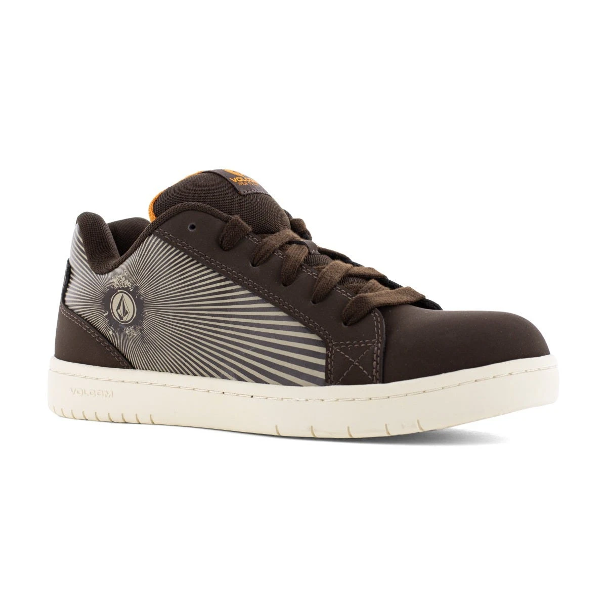 Volcom Shoes: Men's VM30507 Dark Brown Khaki Composite Toe Stone Op Art Skate Inspired Work Shoe 1 Volcom Shoes: Men's VM30507 Dark Brown Khaki Composite Toe Stone Op Art Skate Inspired Work Shoe