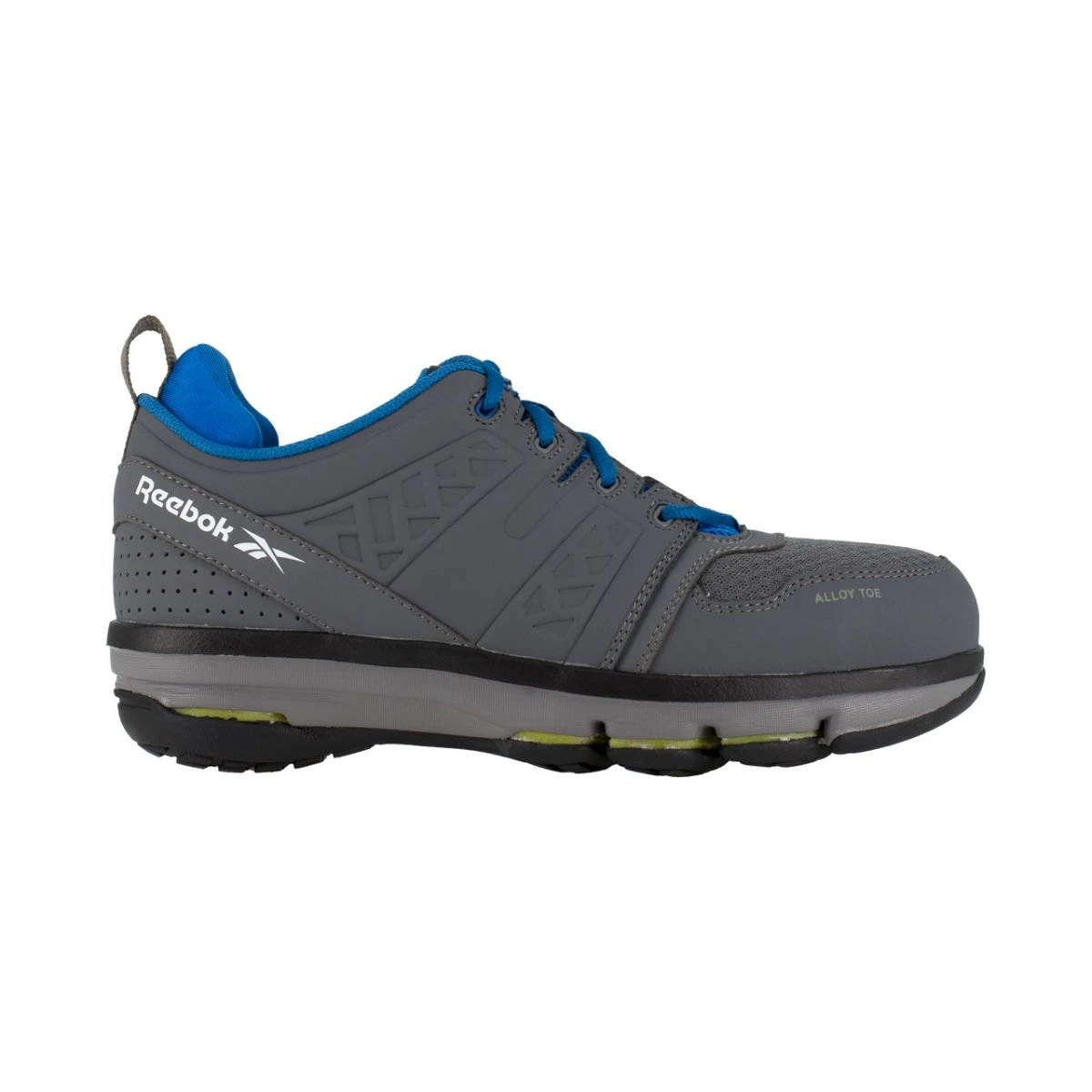 Reebok Shoes: RB3604 Grey Men's Alloy Toe ESD Blue DMX Flex Athletic Oxfords 2 Reebok Shoes: RB3604 Grey Men's Alloy Toe ESD Blue DMX Flex Athletic Oxfords - Image 2